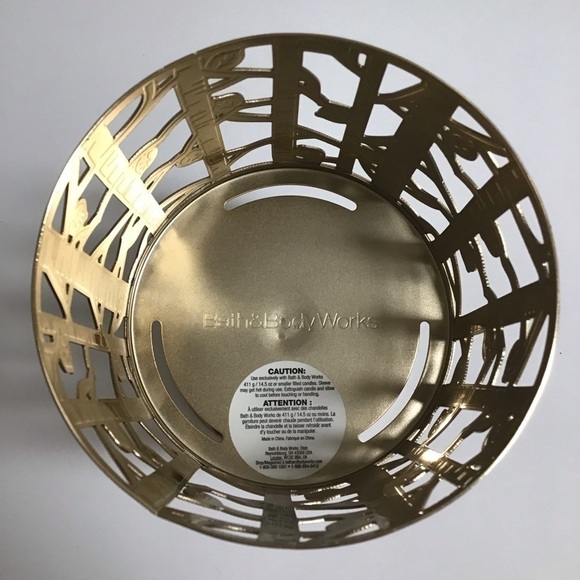 Bath & Body Works White BIRCH TREES Pedestal 3 Wick Candle Holder Rustic Cabin - Picture 9 of 15